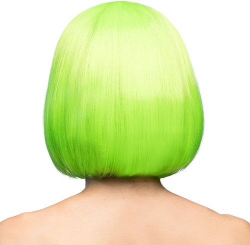 Pruik Bobline Cabaret Groen (achterkant)