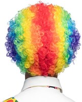 Gekrulde Regenboog Pruik (achterkant)