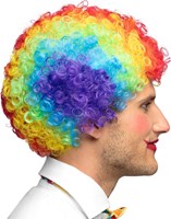 Gekrulde Regenboog Pruik (zijkant)