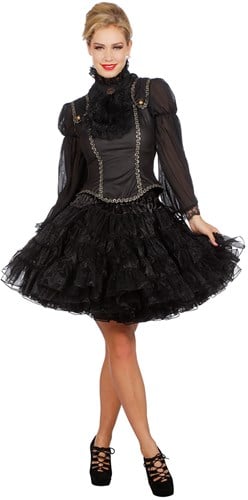 Luxe Piratenblouse Zwart met Top voor dames 