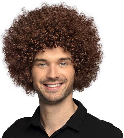 Pruik Oversized Afro Bruin (1)