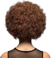 Pruik Oversized Afro Bruin (achterkant)