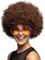 Pruik Oversized Afro Bruin