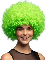 Pruik Oversized Afro Neon Groen