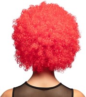 Pruik Oversized Afro Rood (achterkant)
