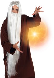 Pruik Tovenaar + Baard