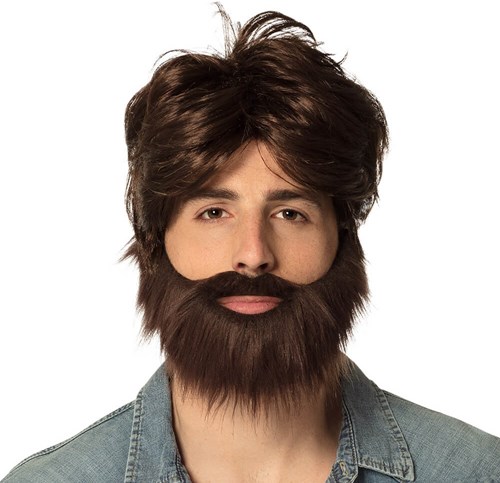 Herenpruik Bruin met baard (1)
