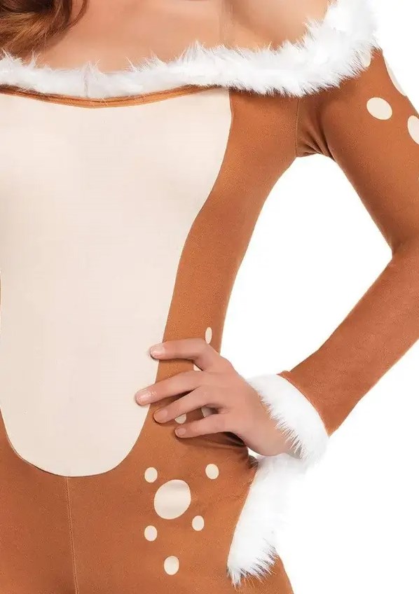 LETTERASHQP Rendierkostuum voor dames, kerstkostuum voor dames, gewei, hertenkostuum, rendier, gewei, haarband, dierkostuums voor volwassenen, voor Kerstmis, carnaval