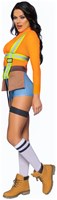 Dames Outfit Sexy Bouwvakker (zijkant)