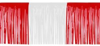 Brandvertragend Slinger met Franjes Rood-Wit 6mx30cm-2