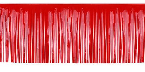 Brandvertragende Slinger met Franjes Rood 6mx30cm-2