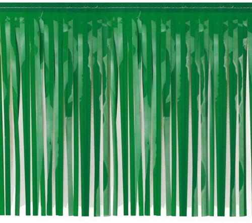 Brandvertragende Slinger met Franjes Groen 6mx30cm (PVC)