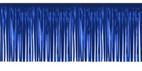 Brandvertragende Slinger met Franjes Blauw 6mx30cm-2