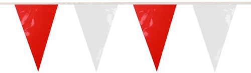 Brandvertragende Vlaggenlijn Rood-Wit 10m (PVC)