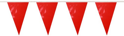 Brandvertragende Vlaggenlijn Rood 10m (PVC)