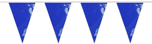 Brandvertragende Vlaggenlijn Blauw 10m (PVC)