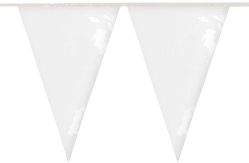 Brandvertragende Vlaggenlijn Wit 10m (PVC)-2