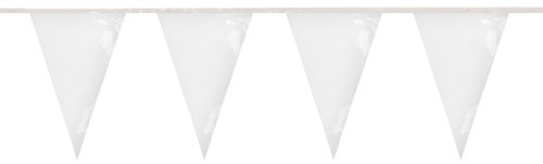 Brandvertragende Vlaggenlijn Wit 10m (PVC)
