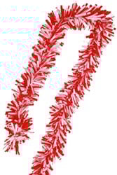 Brandvertragende Folie Draaiguirlande Rood-Wit 5m (PVC)