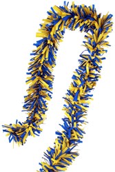 Brandvertragende Folie Draaiguirlande Blauw-Geel 5m