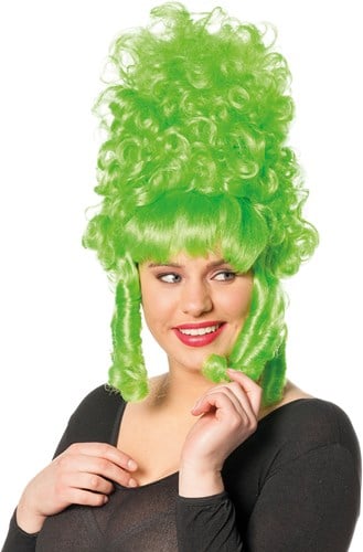 Pruik Peggy Neon Groen