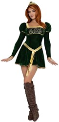 Dames Prinsessenkostuum Groen Fiona