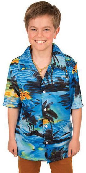 Hawaii Blouse Blauw voor kinderen 