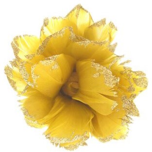 Bloem Goud met Glitter aan IJzerdraad