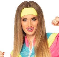 Retro Hoofdband Neon Geel