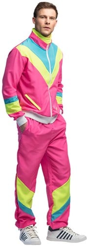 Heren Trainingspak Retro Pink