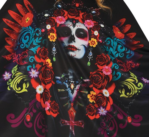 Poncho Catrina Dia de los Muertos - Day of the Dead (detail)