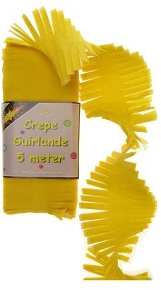 Crepe Guirlande Geel 5mtr