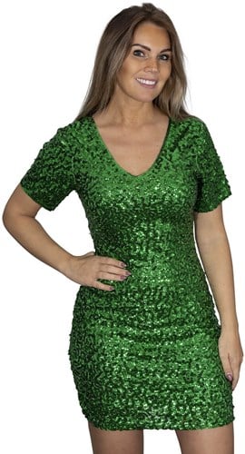 Pailletten Jurk Groen