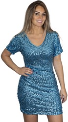 Pailletten Jurk Turquoise