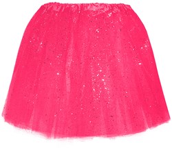 Tule Rokje Fuchsia met Glitter