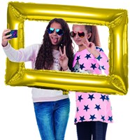 Folieballon Fotolijst Rechthoekig Goud (85x60cm)-2