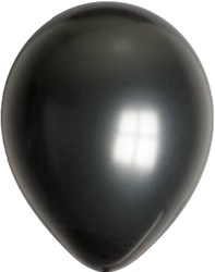Ballonnen Metallic Zwart 10st