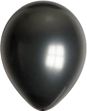 Ballonnen Metallic Zwart 10st