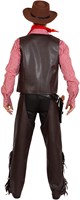 Vintage Cowboy Franje Chaps voor Heren, Verstelbare Gesp Suède Broek, Open Kruis Ontwerp voor Halloween & Westernthemafeest kopen vanaf een prijs van 15