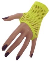 Nethandschoenen Vingerloos Kort Fluor Geel