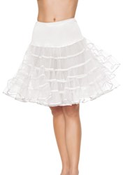 Petticoat Lang Wit Luxe (2 laags)