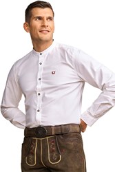 Tiroler Trachten Overhemd Ryan Wit/Rood