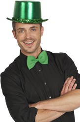 Hoge Hoed Metallic Groen met Pailletten