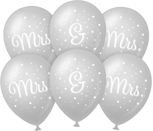 Ballonnen Mrs & Mrs - 6st