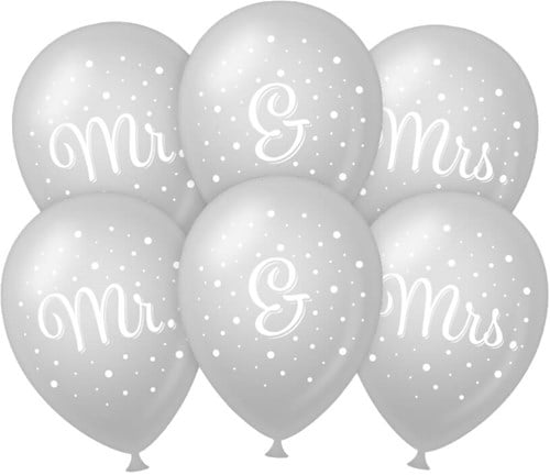 Ballonnen Mr & Mrs - 6st