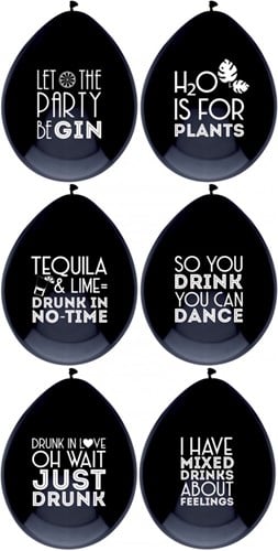 Ballonnen met Drink Quotes (6st.)