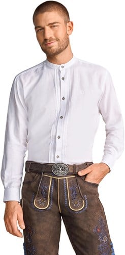 Trachten Overhemd Remo Blauw - 75% Katoen