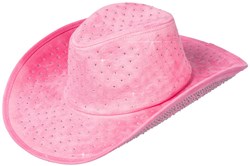 Roze Cowboyhoed Strass Luxe