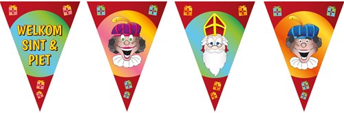 Vlaggenlijn Welkom Sint & Piet - 10m