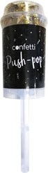 Confetti Push-Popper Metallic Goud-Wit (17cm)